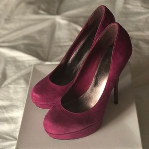 Magenta pumps from Bakers
